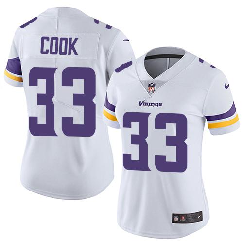 Women 2019 Minnesota Vikings #33 Cook white Nike Vapor Untouchable Limited NFL Jersey